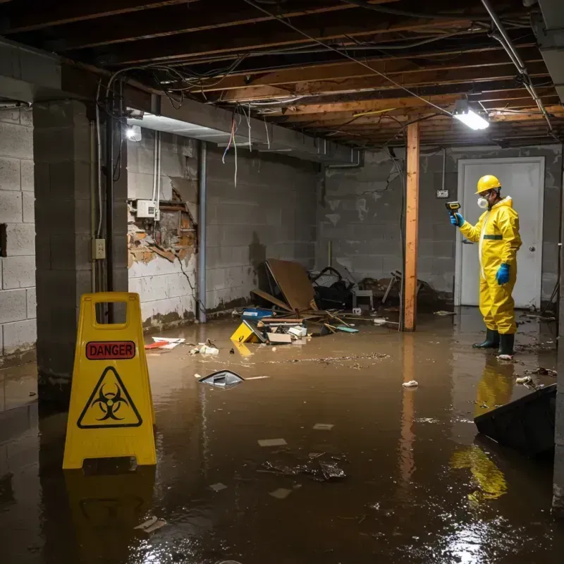 Flooded Basement Electrical Hazard in Portola Hills, CA Property