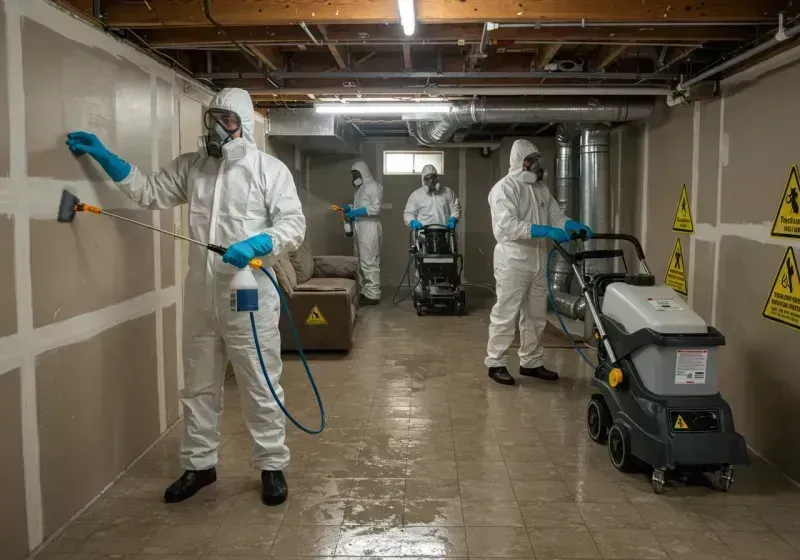 Basement Moisture Removal and Structural Drying process in Portola Hills, CA